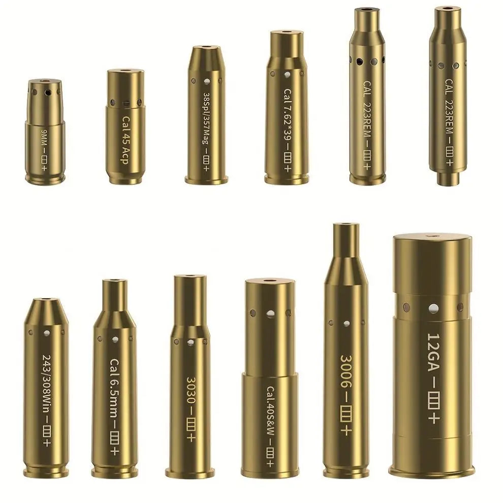 9mm/7.62/6/223rem/38spl/12ga/44mag/308win New Calibrator Calibration Tool Infrared Auxiliary Metal Multi-model