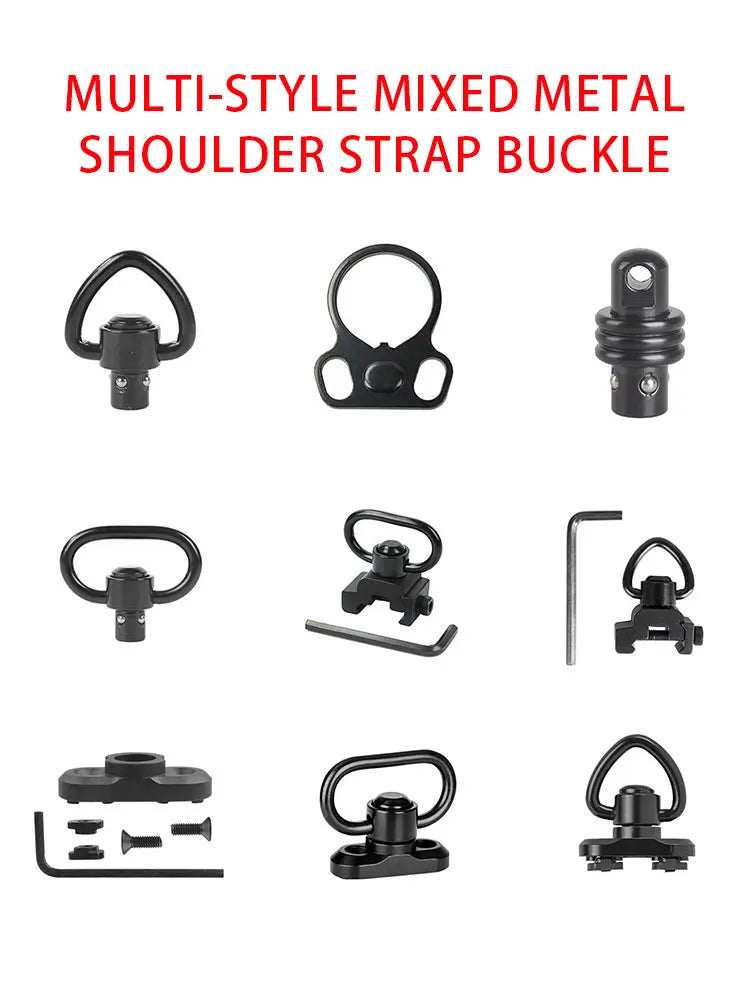 Multi-Style Tactical QD M-LOK Sling Swivel Adapter Rail Mount SLING Buckle Metal Strap Loop Strap Rail Mount Mlok Picatinny Rail