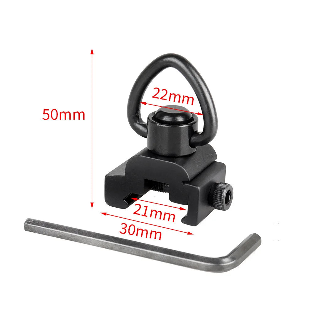 Multi-Style Tactical QD M-LOK Sling Swivel Adapter Rail Mount SLING Buckle Metal Strap Loop Strap Rail Mount Mlok Picatinny Rail