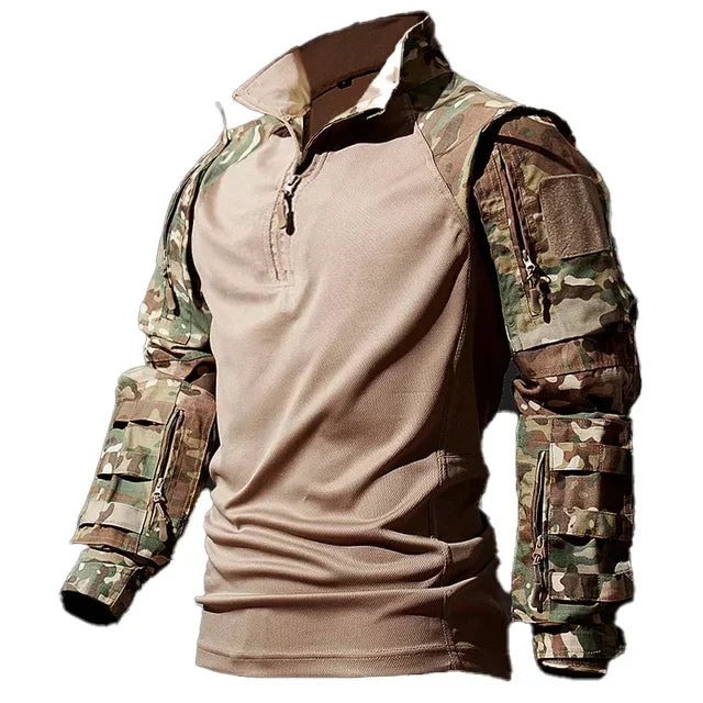 Tactical Sets Men Clothing Multi-Pocket Combat Shirts +Cargo Pant Suits Camo Wear-resisting Windproof Hunting Trainning Set
