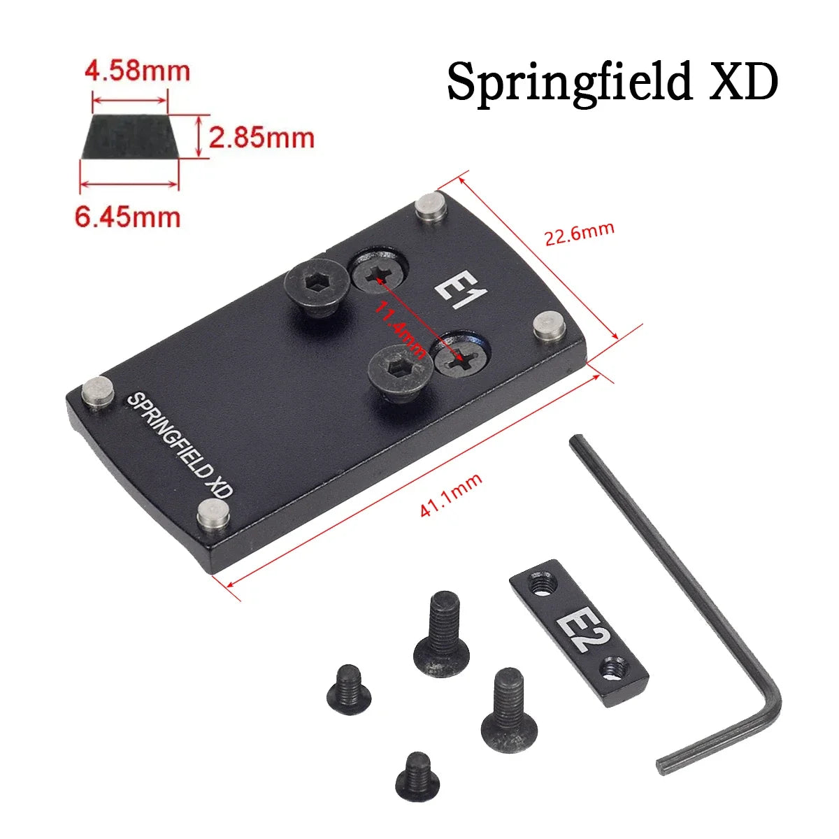 Optics Berett Glock 1911 M&P Pistol Reflex Sight Mount Adapter Plate S&W HK USP SIG P226 Sightmark Burris Micro Red Dot Scope