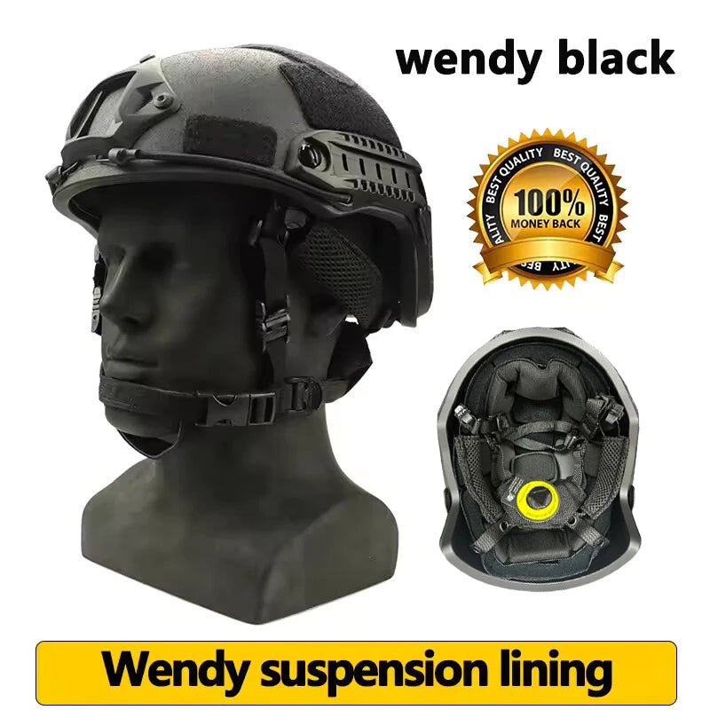 Ballistic ACH High Cut Tactical Helmet Kevla High Quality safety Helmet NIJ IIIA FAST Wendy's Suspension Pad Ballistic Helmet