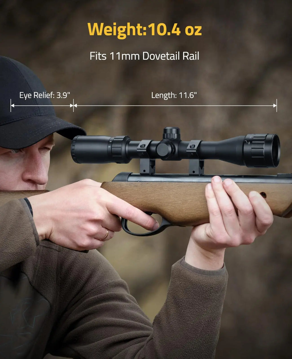 36 times lens AO Rifle Scope Optics Riflescope Crosshair Reticle Sights Adjustable Diopter