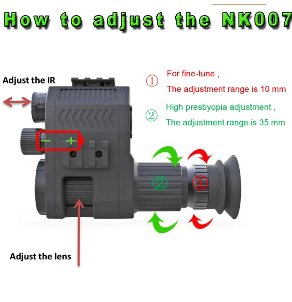 Megaorei NK007 PLUS Hunting Camera Military Infrared Rifle Scope Night Vision Optical HD Digital Telescope Outdoor Tactics