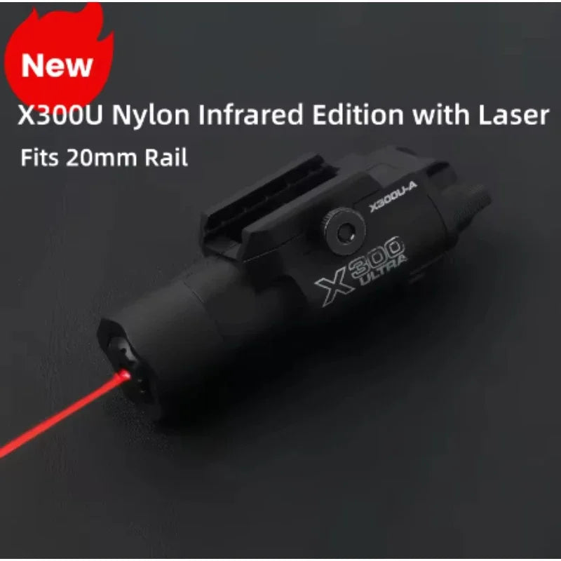 Multifunctional X300 Flashlight & Infrared Laser Sight for Airsoft Toy Guns with 20mm Rail