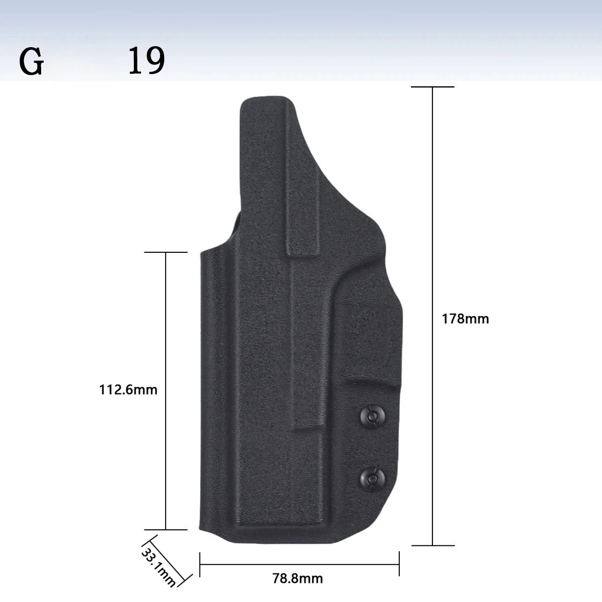 Tactical Inside Waistband Concealed Carry Holsters for GLOCK 17 19 22 26 43 43X Belt Clip Single Double Stack Right Hand Pouch
