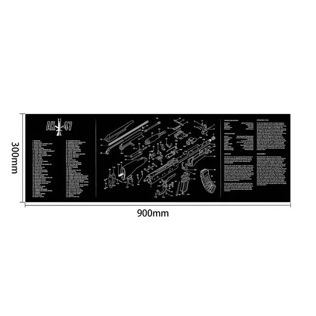 Gun Cleaning Rubber Mat Mouse Pad AR15 AK47 Remington 870 GLK GEN4 GEN 5 CZ-75 Punisher P220 P226 P229 Beret 92 1911 3D