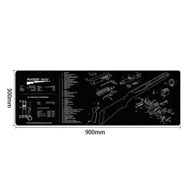 Gun Cleaning Rubber Mat Mouse Pad AR15 AK47 Remington 870 GLK GEN4 GEN 5 CZ-75 Punisher P220 P226 P229 Beret 92 1911 3D