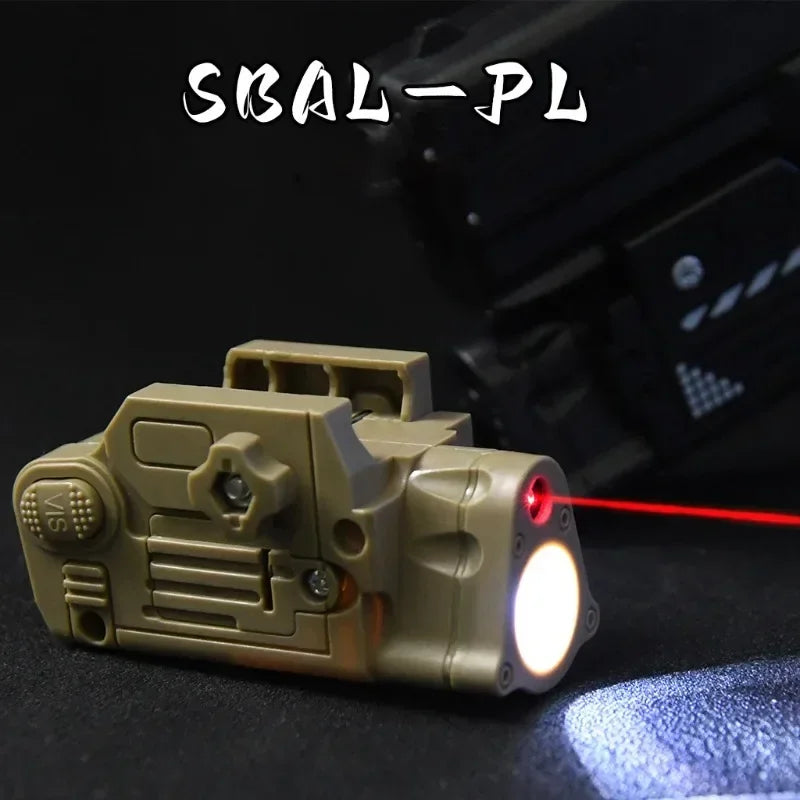 【جديد 2026】 رؤية ليزر النقطة الحمراء SBAL PL مصباح يدوي كشاف تعليق مسدس من البلاستيك لمسدس Airsoft للصيد