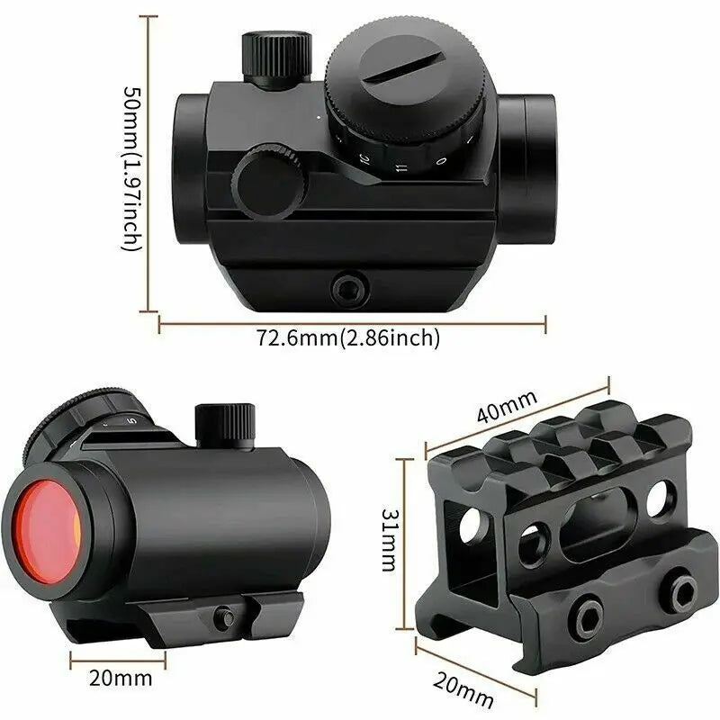 MARCOOL 1X20 Red Dot Sight 2 MOA Reflex Optical Sight Riflescope Tactical Airsoft Hunting Scope Sight With Mount