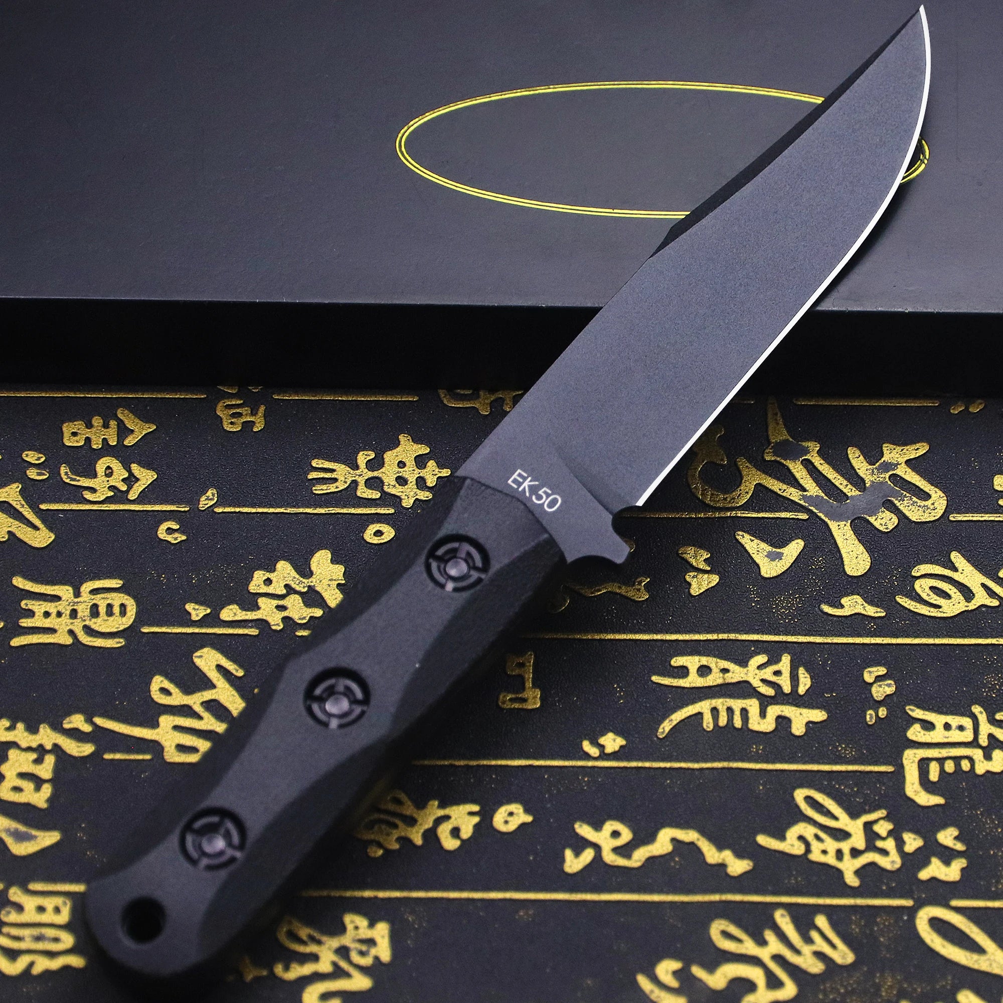 U.S.AKB-EK50 Jungle Hunting Straight Knife + Sheath, Outdoor Camping Survival Knife, Multi-purpose EDC Knife