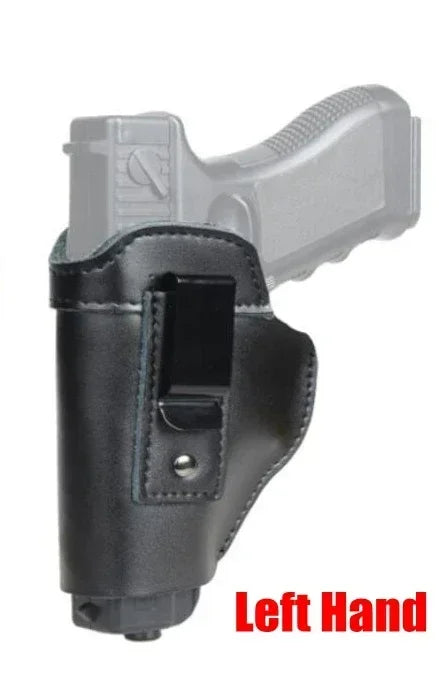 Tactical Conceal Carry Gun Holster for GL 17 19 Betta M9 M92 1911 Sig P226 USP Universal Leather Pistol Case Pouch