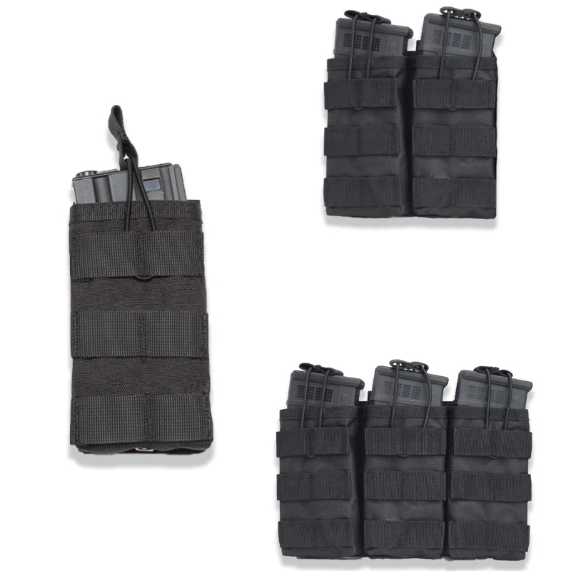 حقيبة مجلات تكتيكية مفردة ومزدوجة وثلاثية Molle Airsoft AK 7.62 5.56mm M4 لبندقية مسدس حقيبة تكتيكية لصيد الملحقات