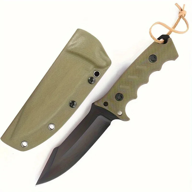 2025 new Premium Tactical Survival Knife with Sheath 8Cr13MoV fixed Blade GFN Handle Camping EDC Hunting outdoor Gear