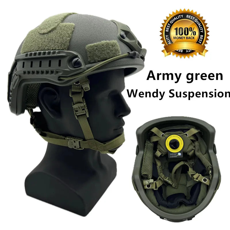 Ballistic ACH High Cut Tactical Helmet Kevla High Quality Ballistic Helmet NIJ IIIA FAST Wendy's Suspension Pad Ballistic Helmet