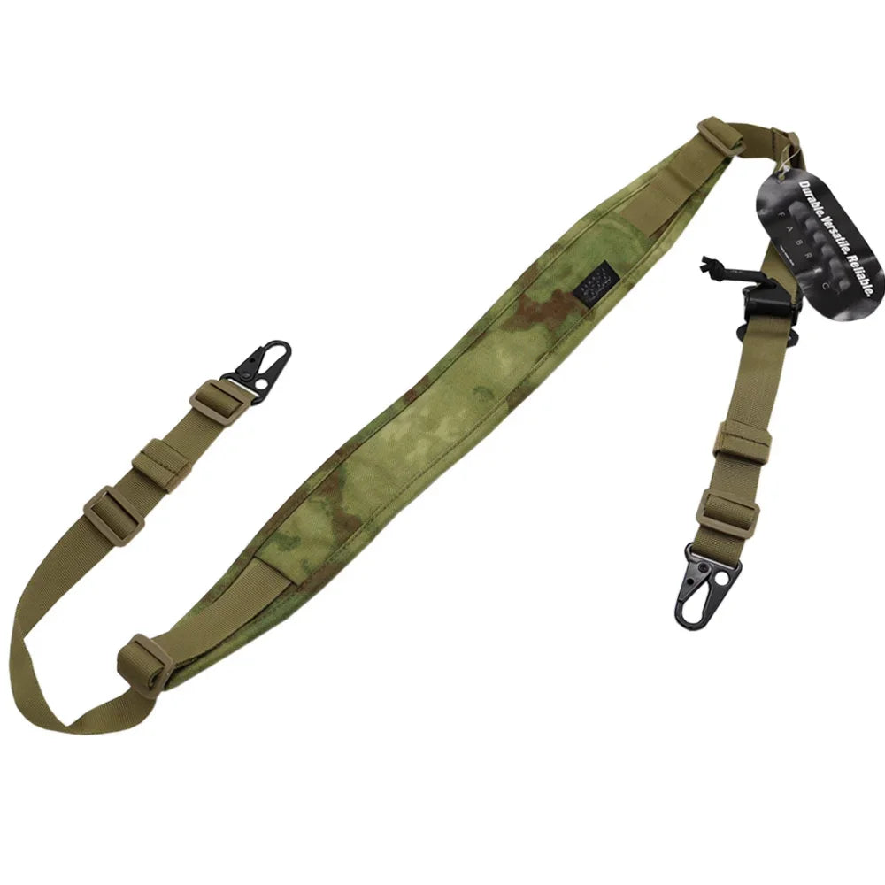 Tactical Modular Rifle Sling Strap Removable 2 Point / 1 Point 2.25" Wide Padded Shooting Gun Sling Hunting Rifle Accessories