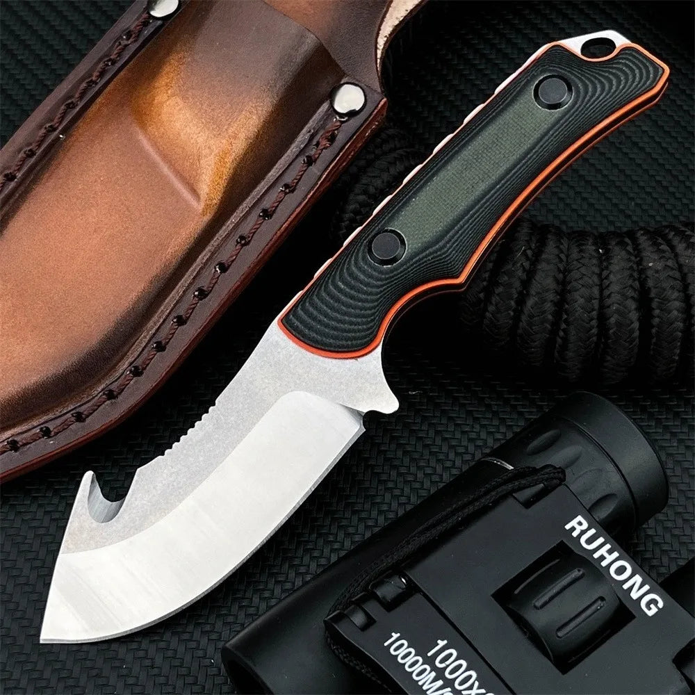 BM 15018 Survival Fixed Blade Knife 8Cr13MoV Steel Blade with Dual-Color G10 Handle Camping Hunting Outdoor Tool with Sheath