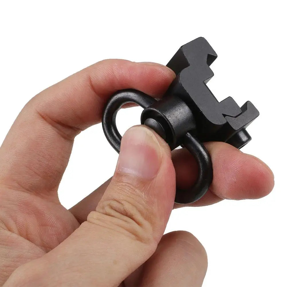QD Sling Swivel Mount Push Button 1-1/4" 20mm Weaver or Picatinny Rail Mounted Quick Release Sling Ring Set Adapter Hunting