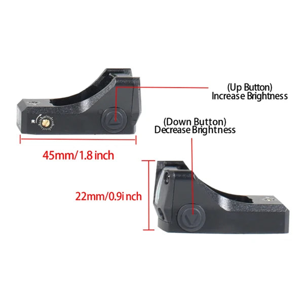 M1 Red/GREEN Dot Sight with Aluminum Frame Red Dot Reflex Sight 3 MOA