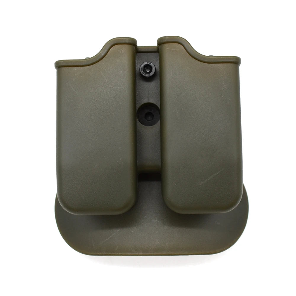 Tactical Pistol Double Magazine Pouch 9mm Mag Holder Carrier for GL 17 19,Beretta M9 92,9mm .40 Cal airsoft hunting accessory