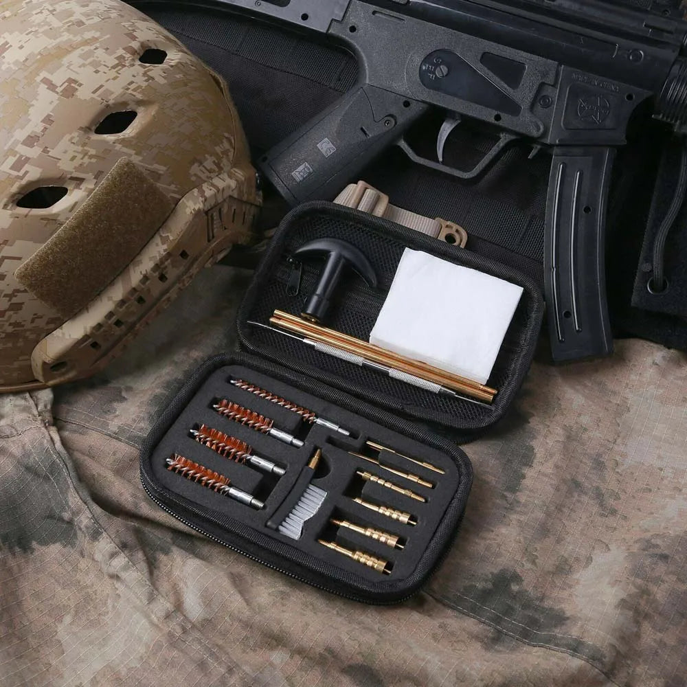 Gun Cleaning Kit Set 22.357.38 9mm.45 Pistol Universal Gun Hunting Weapon Cleaning Kit Brush Gun Cleaning Set Pick Gun Tool