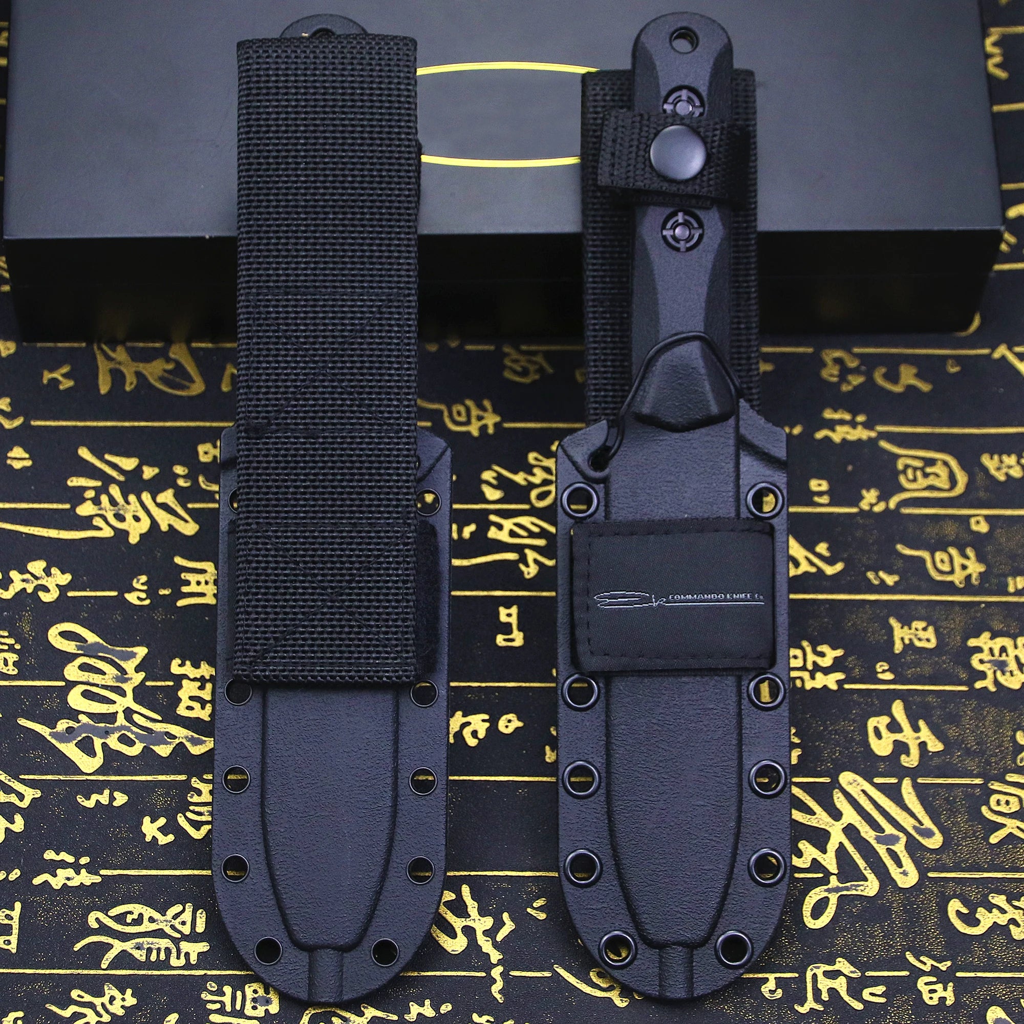 U.S.AKB-EK50 Jungle Hunting Straight Knife + Sheath, Outdoor Camping Survival Knife, Multi-purpose EDC Knife