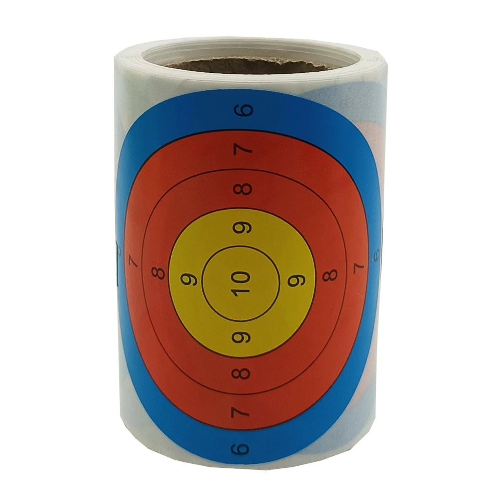 3 Inch X100/ 200 Pcs/Roll Fluorescent Color Anti-Water PVC Stickers  with Numbers Shooting Stickers Round Adhesive Targets