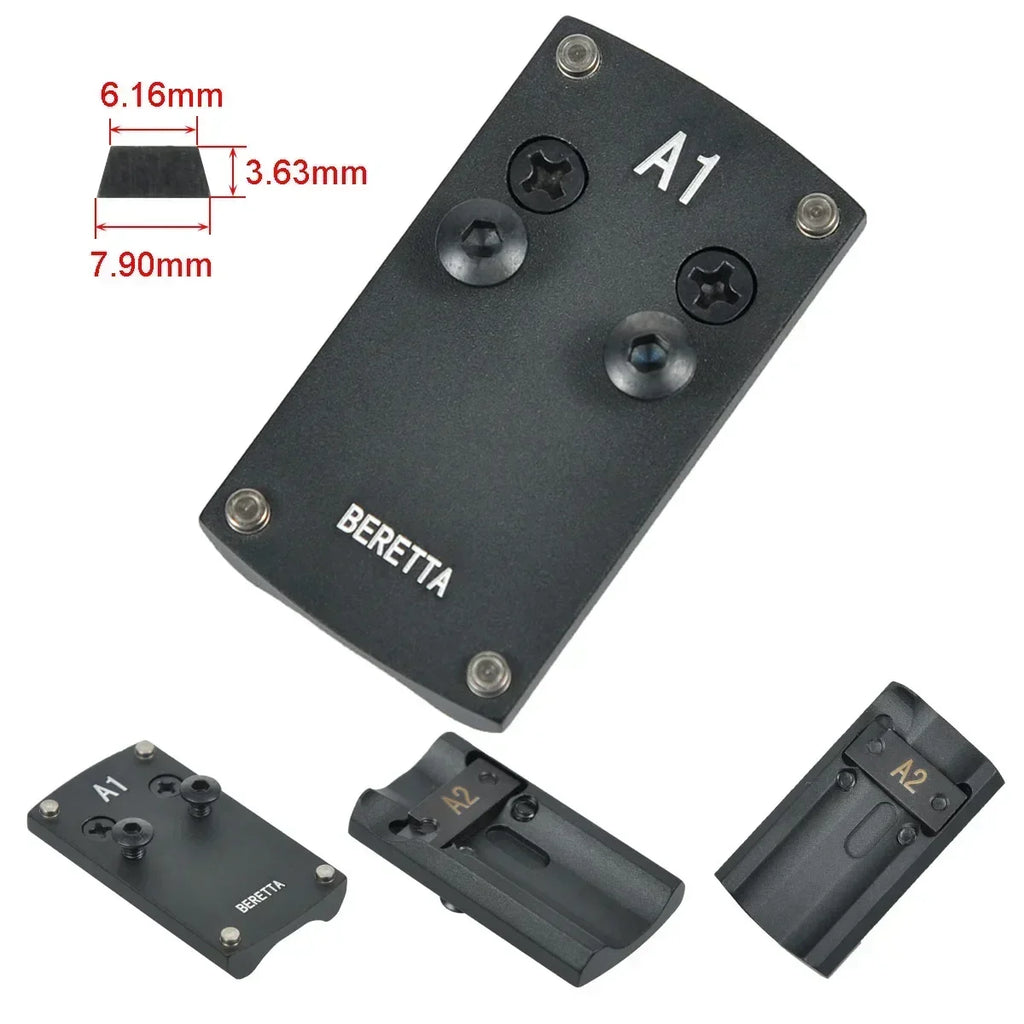 Optics Berett Glock 1911 M&P Pistol Reflex Sight Mount Adapter Plate S&W HK USP SIG P226 Sightmark Burris Micro Red Dot Scope