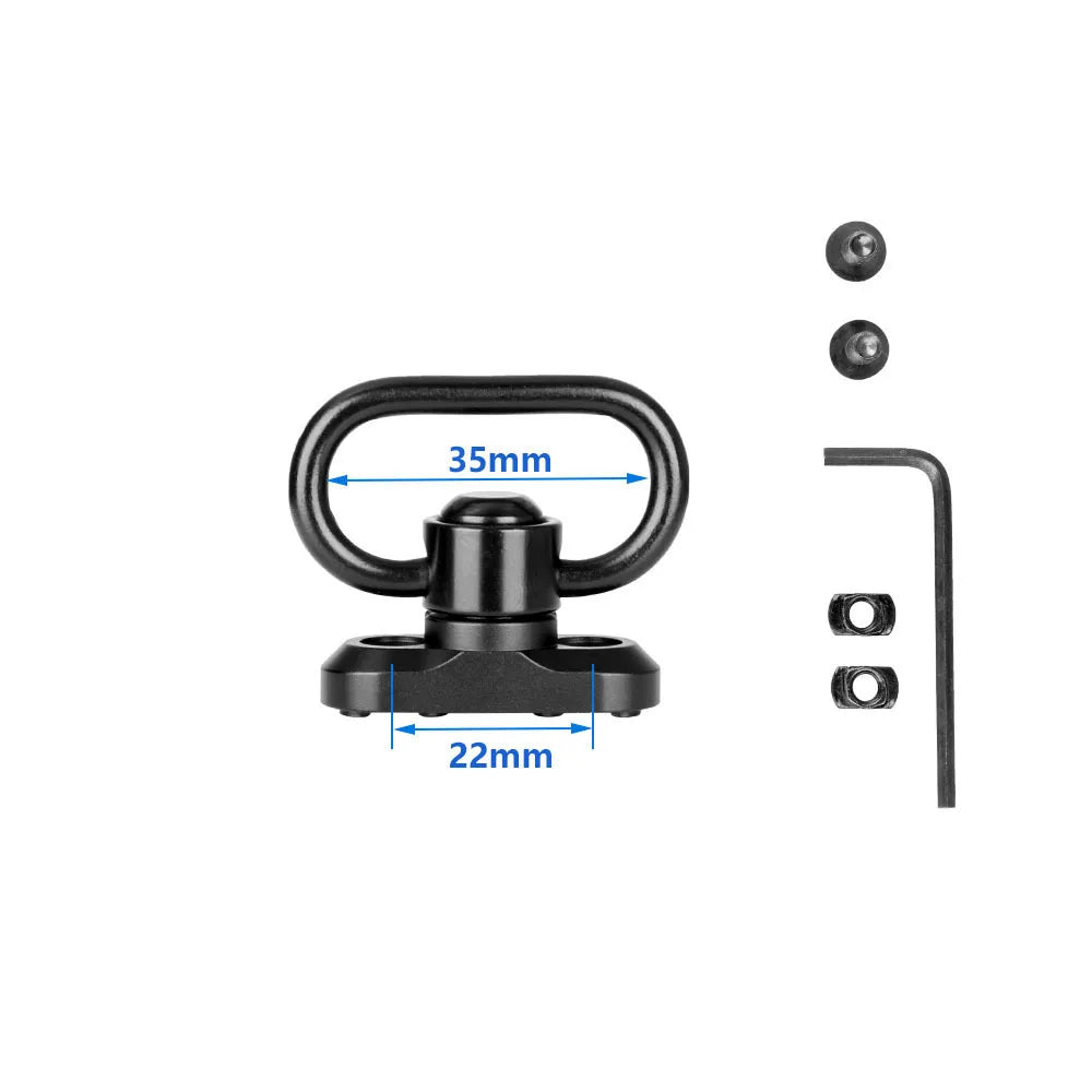 Multi-Style Tactical QD M-LOK Sling Swivel Adapter Rail Mount SLING Buckle Metal Strap Loop Strap Rail Mount Mlok Picatinny Rail
