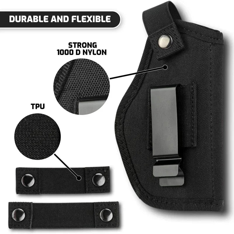Universal OWB IWB Holster Concealed Carry Right Left Hand Draw Compatible with Most Handguns