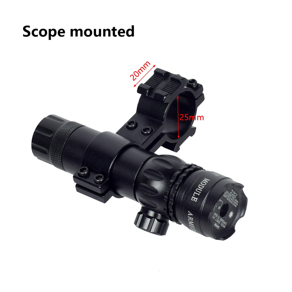 כוונת טקטית 532nm עם מתג לחץ לרובה, לייזר נקודה ירוקה, כוונת לייזר נקודה אדומה, מתקן פיקטיני, טלסקופ לציד 20