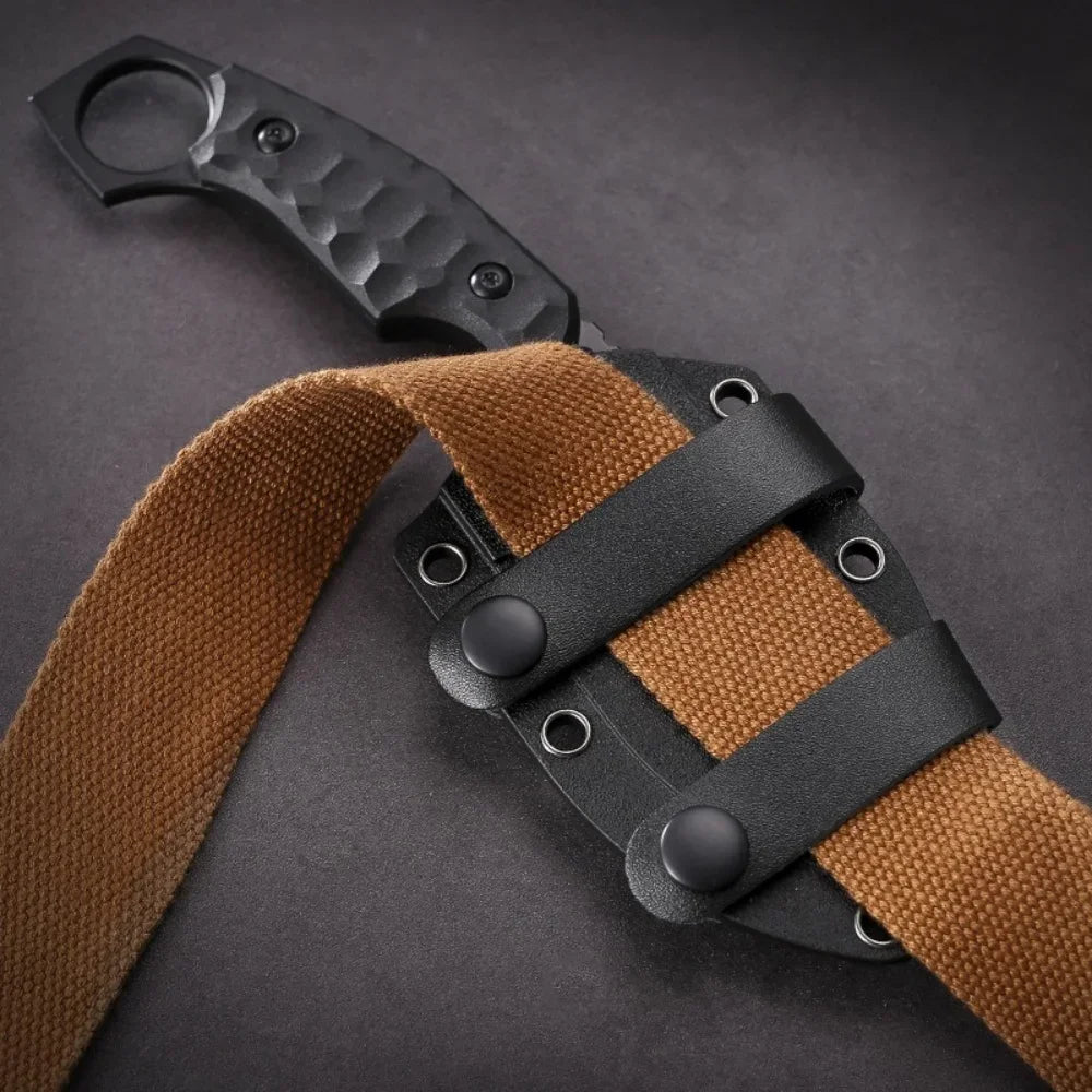 New Tactical Fixed Blade Knfie Sheath NioLox Steel Knife Fiberglass Handle Outdoor Survival Knife EDC Hunting Camping Knife