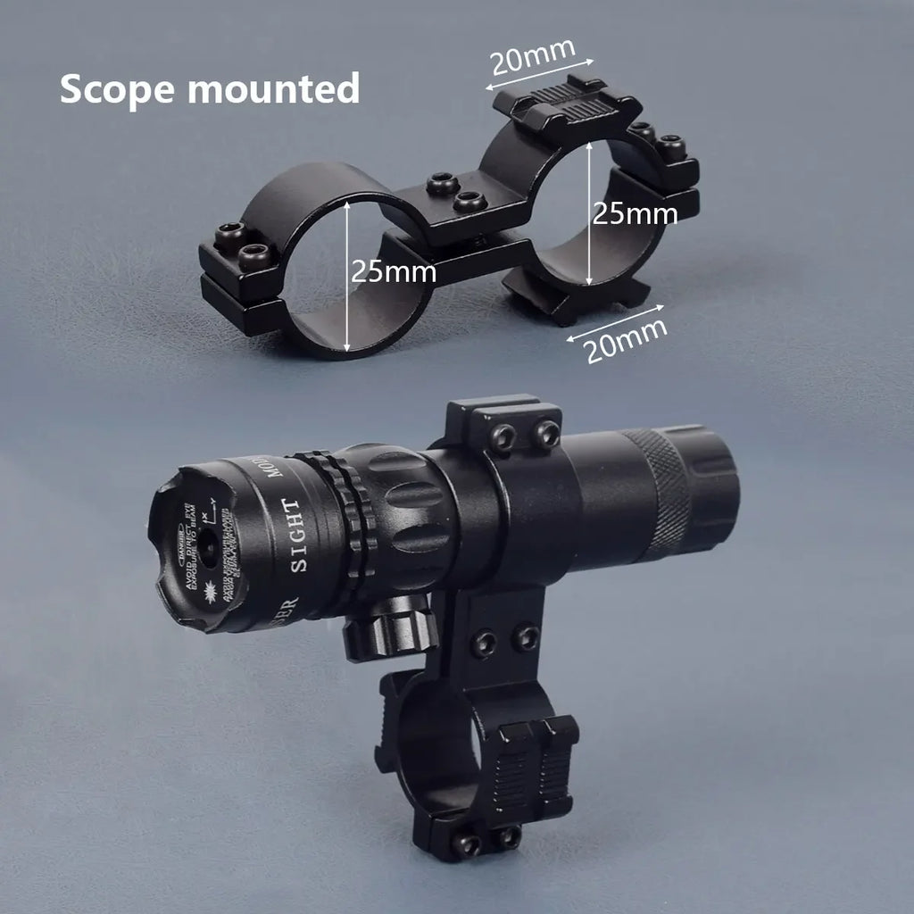 Tactical Rifle Red Dot Laser Green Dot Laser Sight 532nm Scope with Pressure Switch Picatinny and Mounting Hunting Riflescope 20