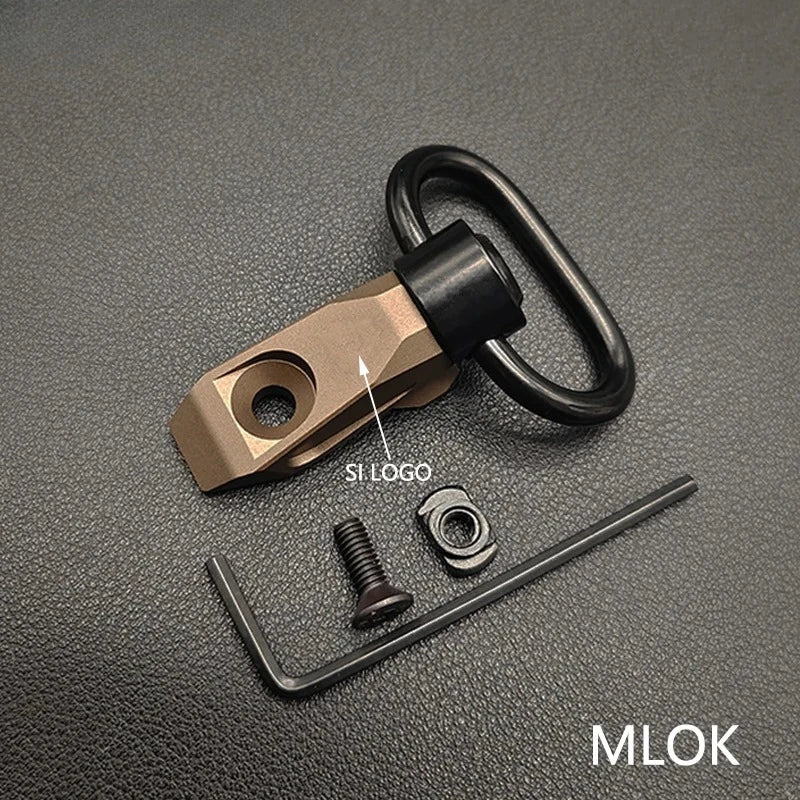 Tactic Gear Strap Buckle QD Sling Swivel 20mm Picatinny Rail Mount Base Quick Detach Rail Mount for Mlok Rail Gun Accessories