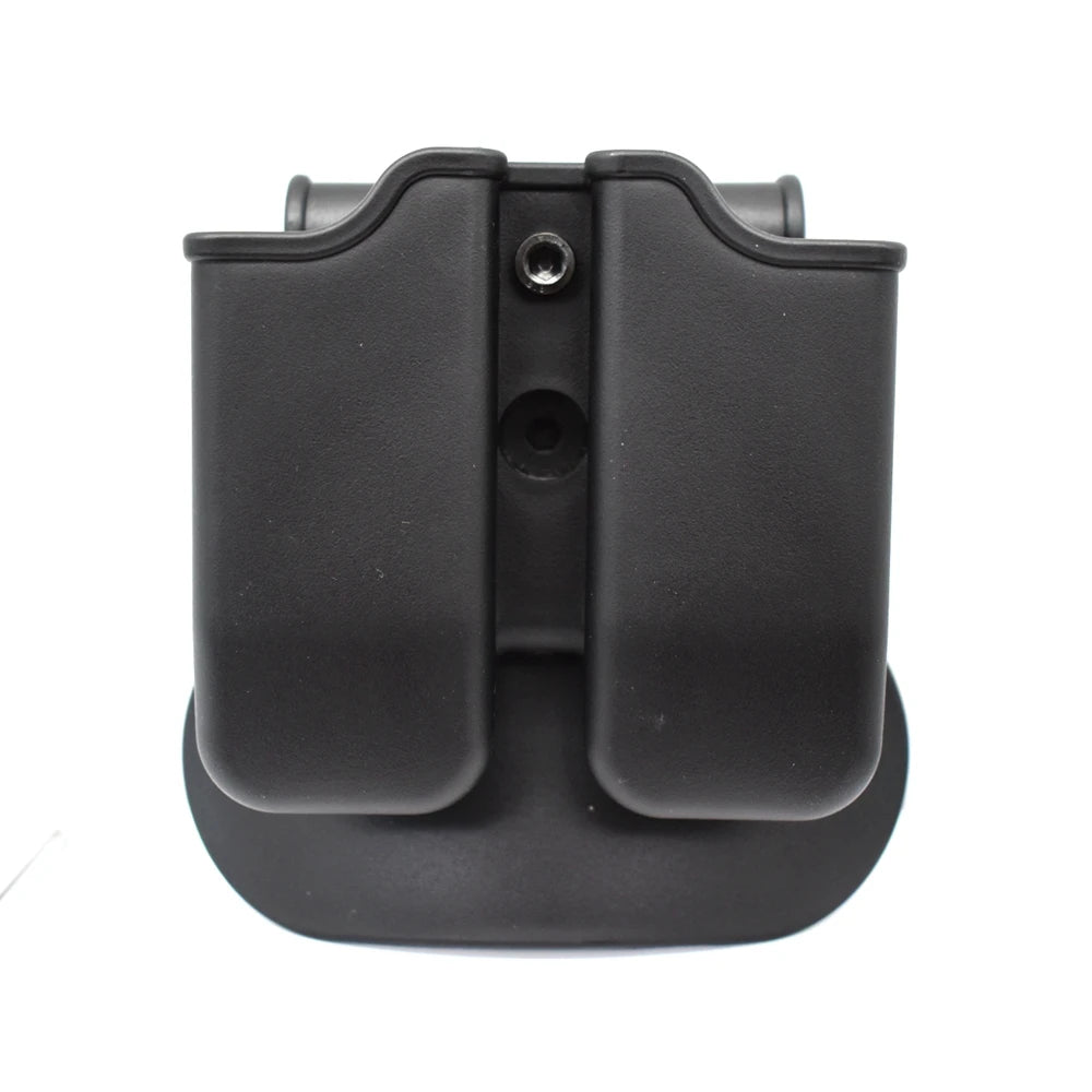 Tactical Pistol Double Magazine Pouch 9mm Mag Holder Carrier for GL 17 19,Beretta M9 92,9mm .40 Cal airsoft hunting accessory