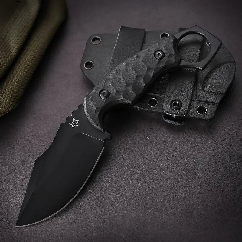 New Tactical Fixed Blade Knfie Sheath NioLox Steel Knife Fiberglass Handle Outdoor Survival Knife EDC Hunting Camping Knife