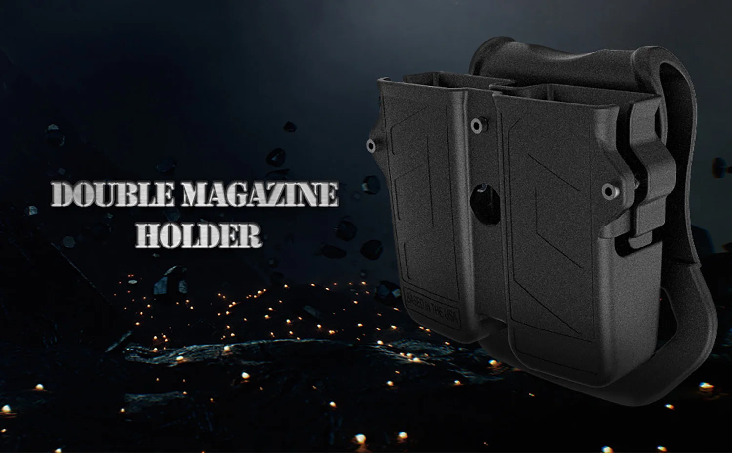 حامل أدوات عالمي لحافظة مزدوجة حامل مخازن مسدس عيار 9 ملم 10 ملم 0.40S&W 0.357 0.45ACP جراب مخزن فردي مزدوج الصف