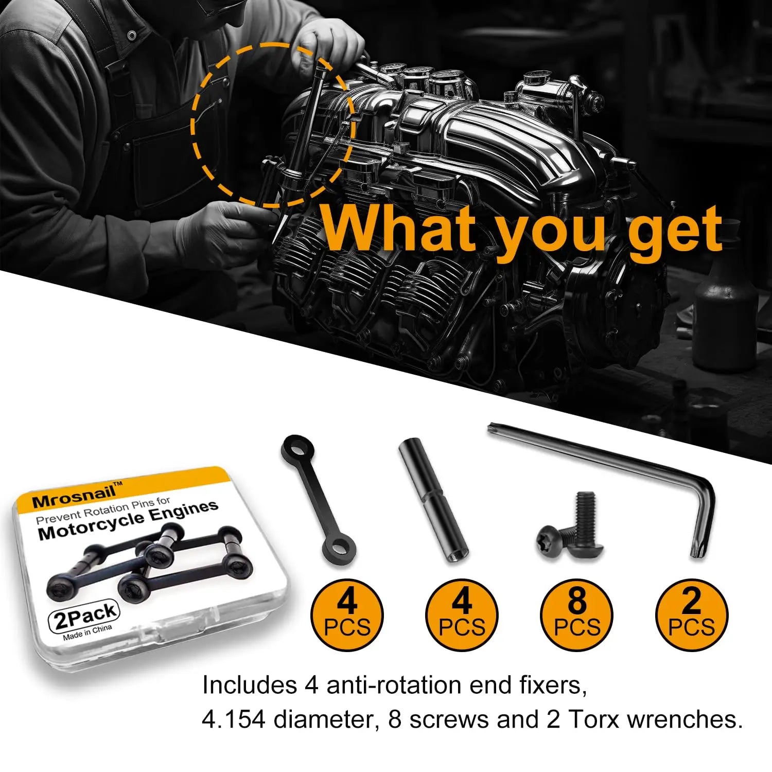 2Pack Prevent Rotation Pins for Precision Machine and Motorcycle Engines ,Balancing Bars for Vehicle and Aircraft Models