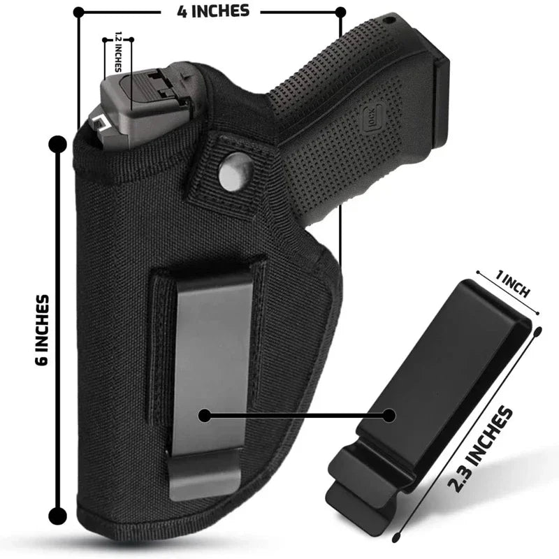 Universal OWB IWB Holster Concealed Carry Right Left Hand Draw Compatible with Most Handguns