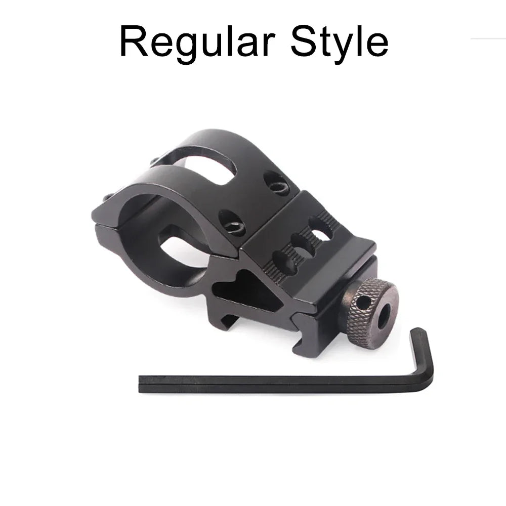 25.4mm Quick Release Offset Flashlight Scope Mount Holder 20mm  Picatinny Rail 45° Sight Hunting Gun Mount Accessories