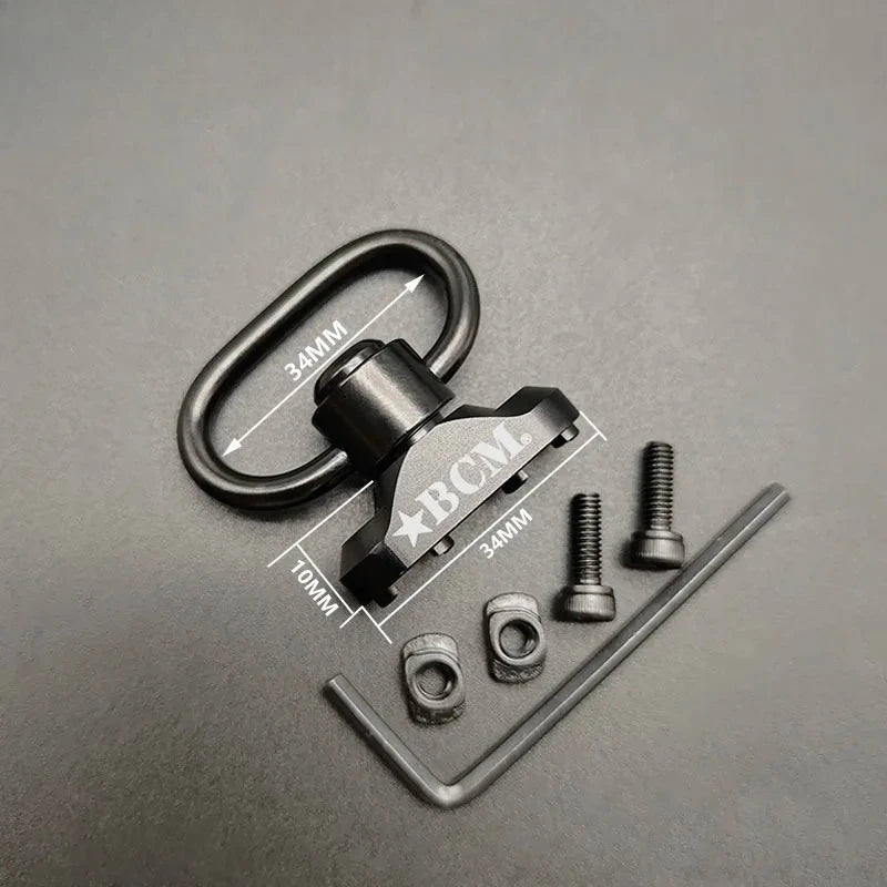 Tactic Gear Strap Buckle QD Sling Swivel 20mm Picatinny Rail Mount Base Quick Detach Rail Mount for Mlok Rail Gun Accessories