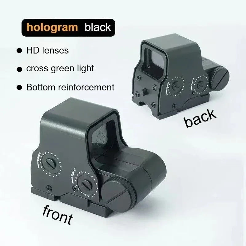 2026 Green Dot Holographic Toy Scope Hunting Sight Riflescope Plastic Material 20mm Rail Mount For Airsoft Gun Outdoor Game