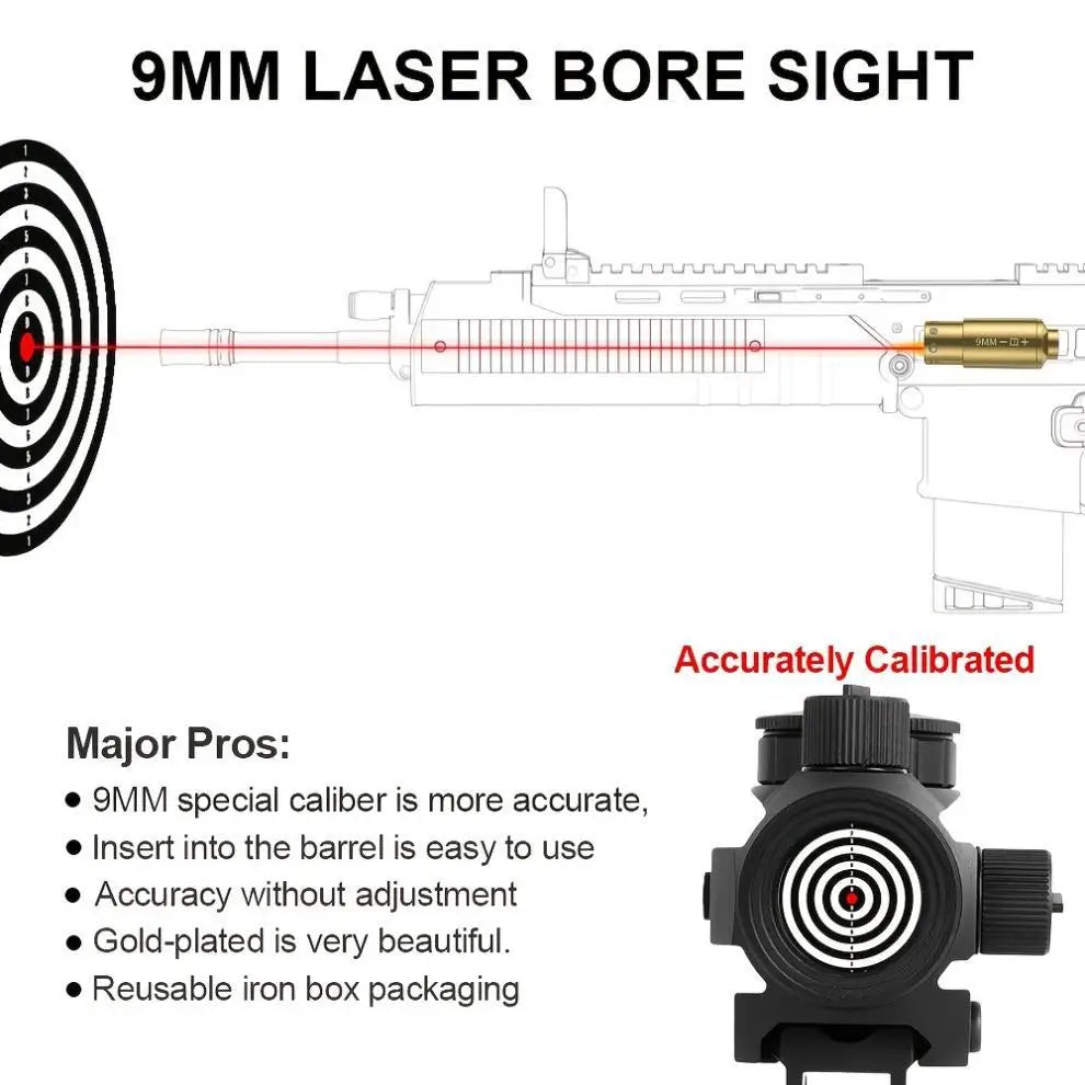 9mm/7.62/6/223rem/38spl/12ga/44mag/308win New Calibrator Calibration Tool Infrared Auxiliary Metal Multi-model