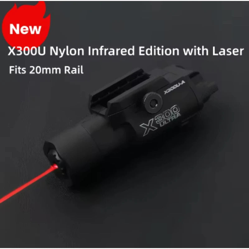Multifunctional X300 Flashlight & Infrared Laser Sight for Airsoft Toy Guns with 20mm Rail