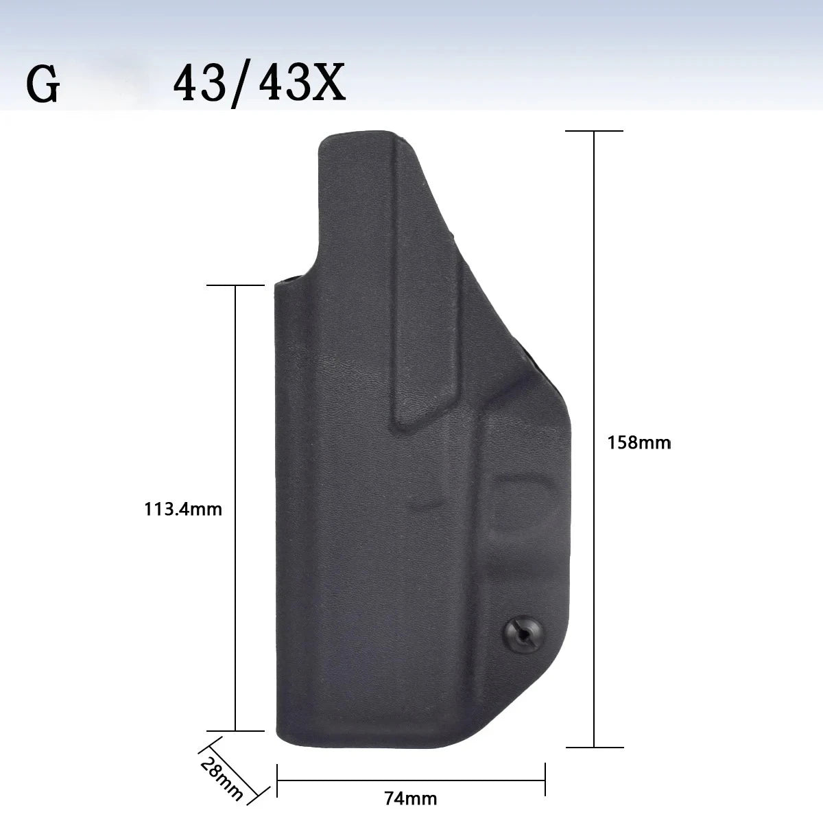 Tactical Inside Waistband Concealed Carry Holsters for GLOCK 17 19 22 26 43 43X Belt Clip Single Double Stack Right Hand Pouch