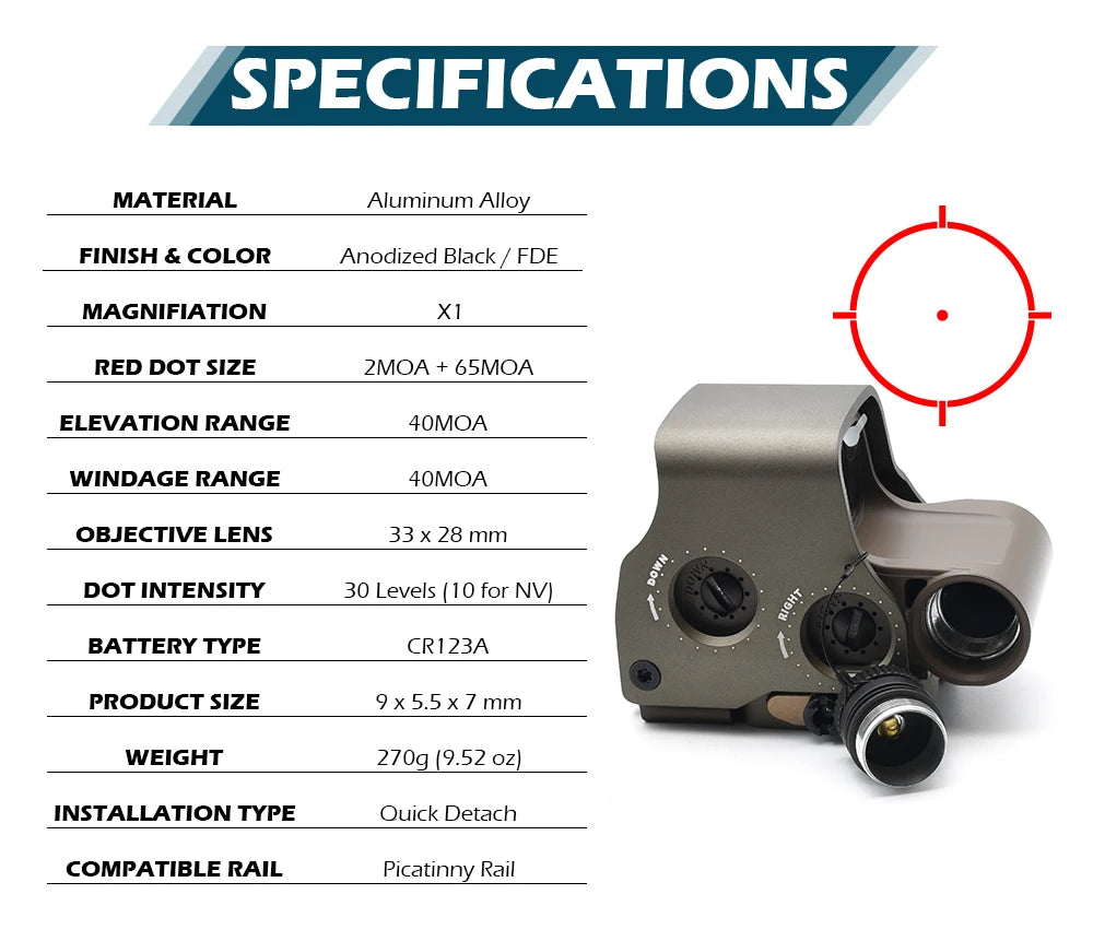 Holy Warrior S1 EXPS-3-0 558 Holographic Sight US FLAG w/ Night Vision Function