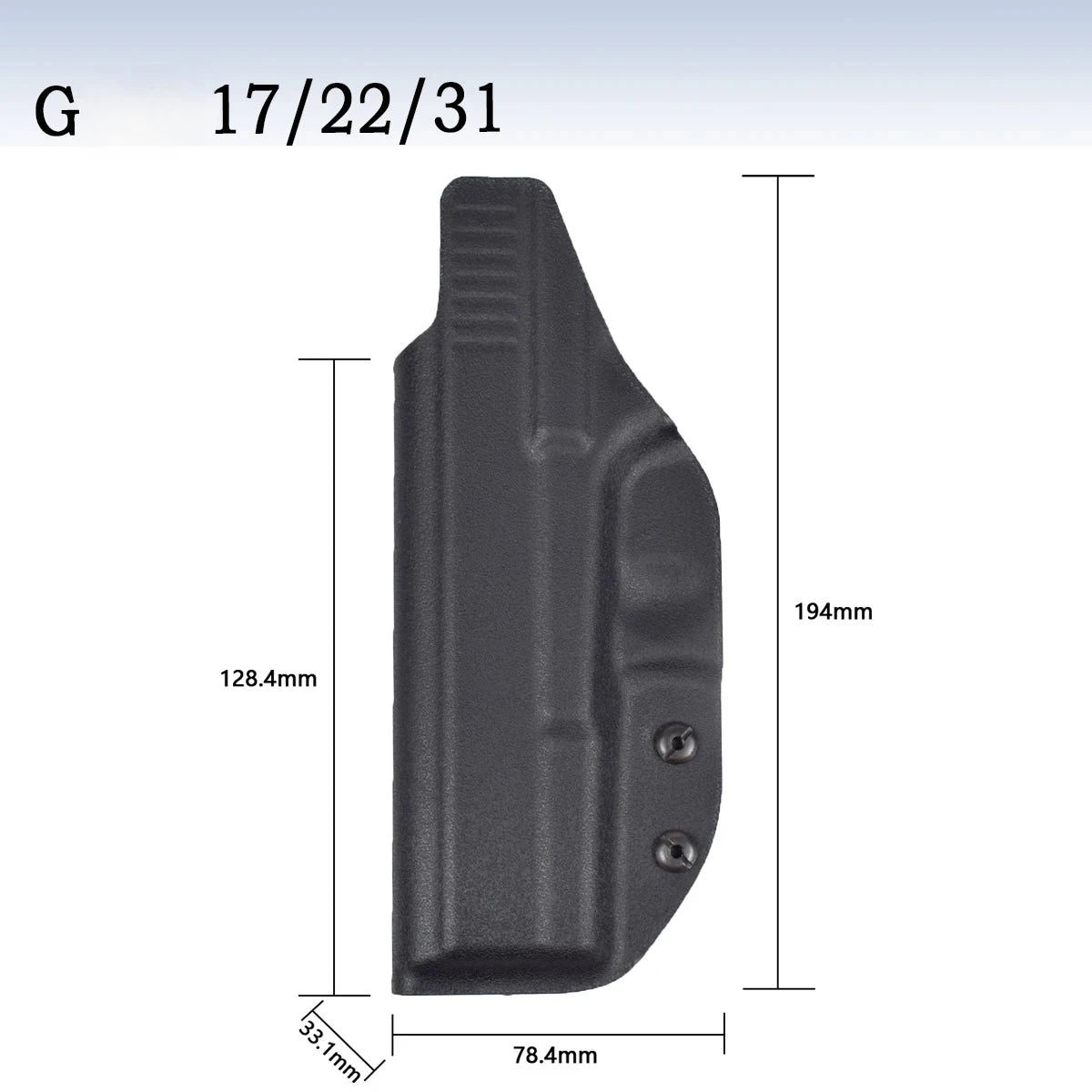 Tactical Inside Waistband Concealed Carry Holsters for GLOCK 17 19 22 26 43 43X Belt Clip Single Double Stack Right Hand Pouch