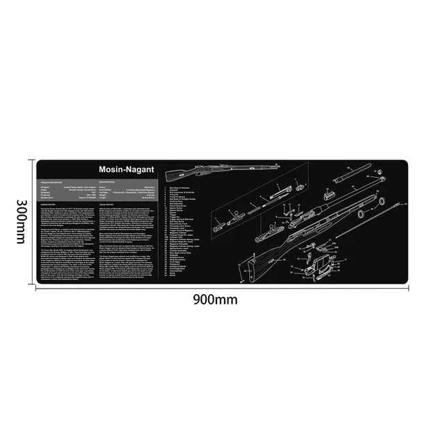 Gun Cleaning Rubber Mat Mouse Pad AR15 AK47 Remington 870 GLK GEN4 GEN 5 CZ-75 Punisher P220 P226 P229 Beret 92 1911 3D