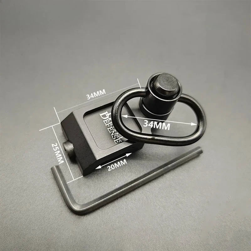 Tactic Gear Strap Buckle QD Sling Swivel 20mm Picatinny Rail Mount Base Quick Detach Rail Mount for Mlok Rail Gun Accessories