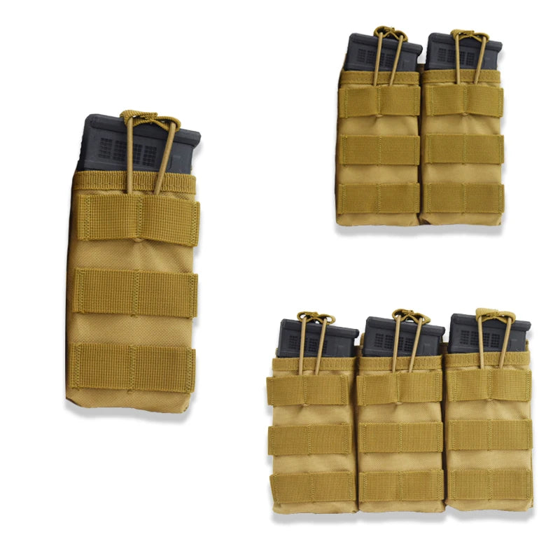 حقيبة مجلات تكتيكية مفردة ومزدوجة وثلاثية Molle Airsoft AK 7.62 5.56mm M4 لبندقية مسدس حقيبة تكتيكية لصيد الملحقات